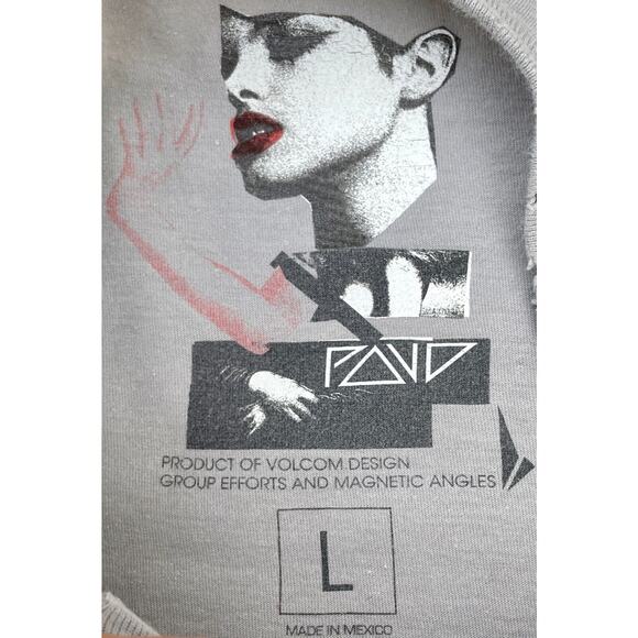 Volcom T Shirt Top Mens L Gray Color International Space Universe Graphics - Picture 5 of 6